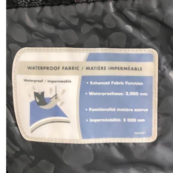 Columbia Womens Waterproof Rain Jacket Black White Piping Hooded Large - Picture 7 of 11